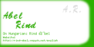 abel rind business card